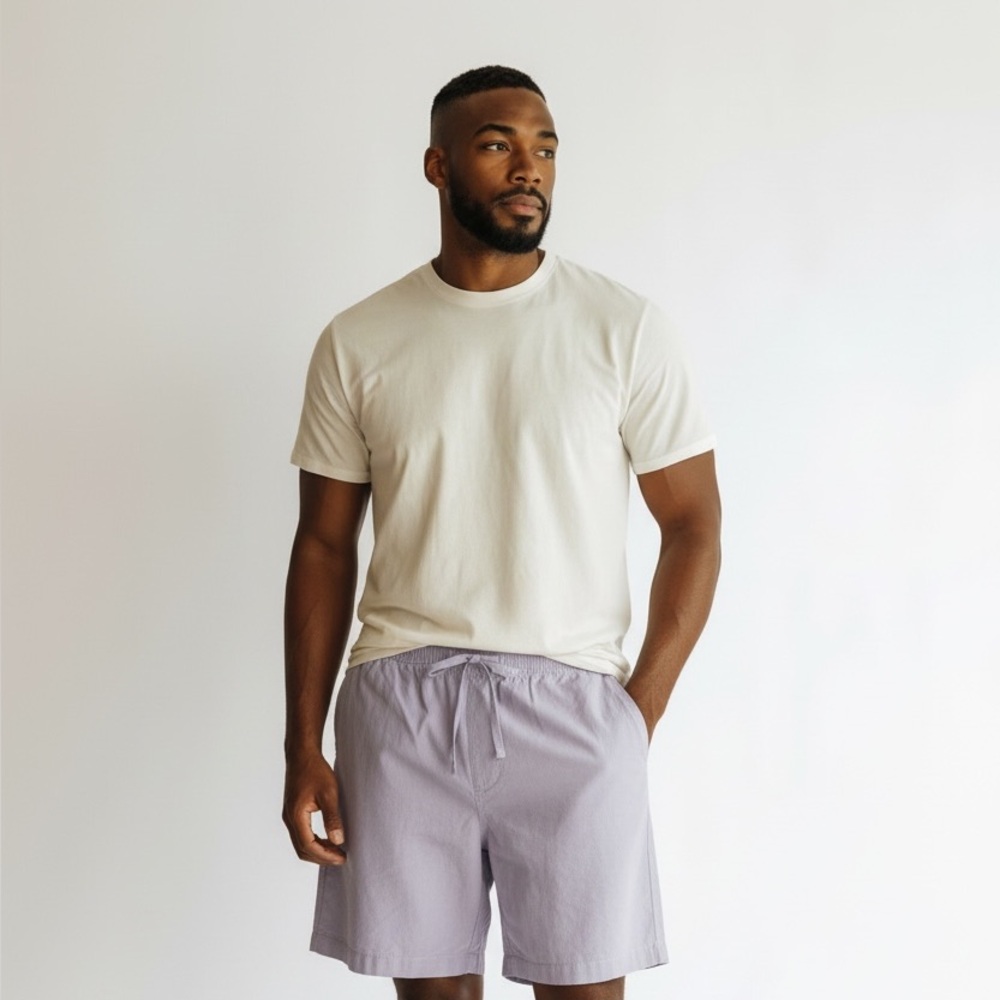 Old Navy Linen Blend Jogger Shorts Lavender Men’s XL